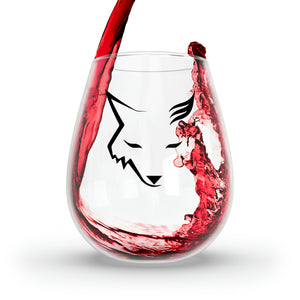 Silver Fox Luxury Stemless Wine Glass, 11.75oz