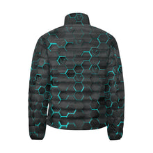 Load image into Gallery viewer, Silver Fox Blue Cyber Puffer Jacket