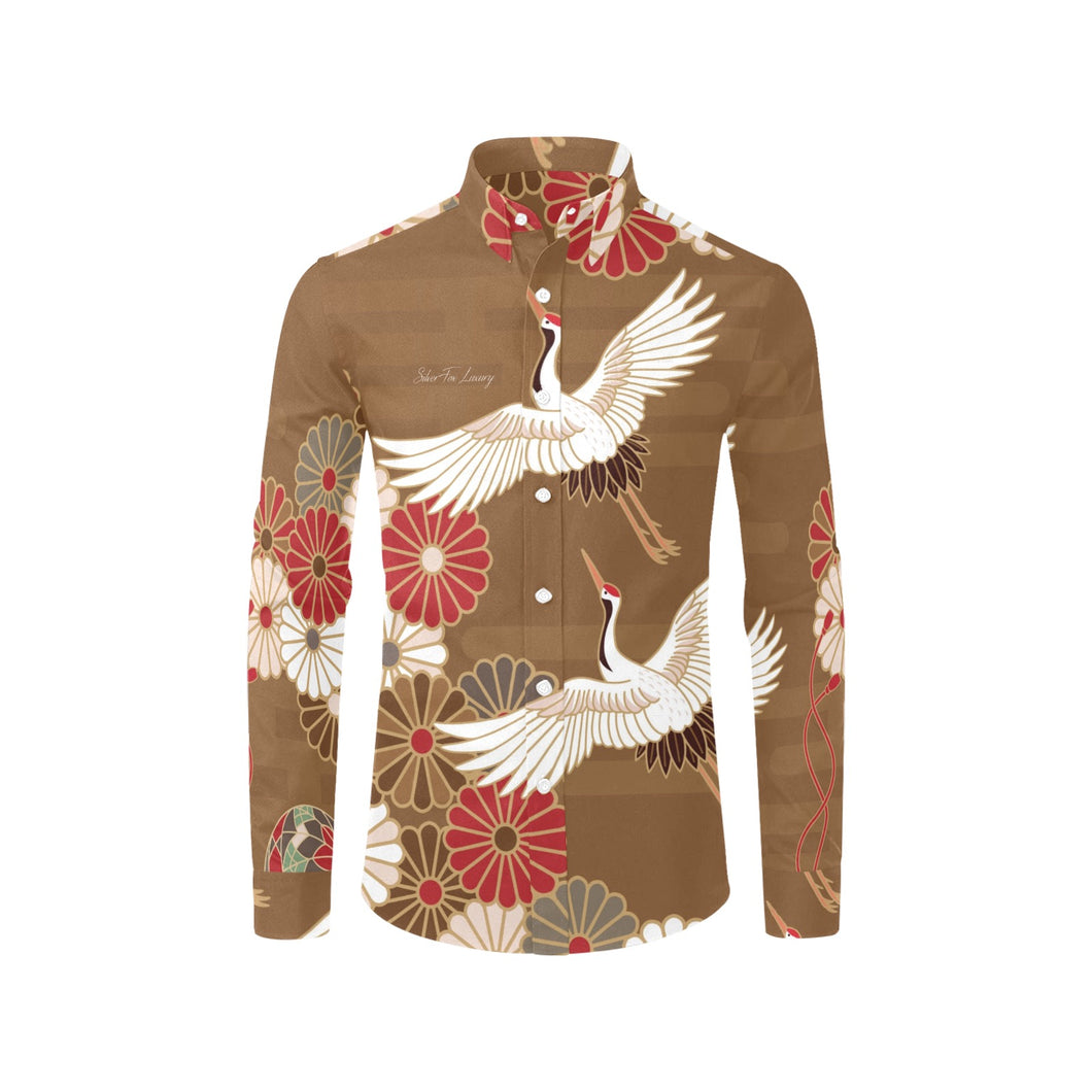 fox dress shirts Wukai Red Fox Men's Casual Short-Sleeve Button Down Shirt - Lightweight Summer Dress Shirt for Daily Wear-Large