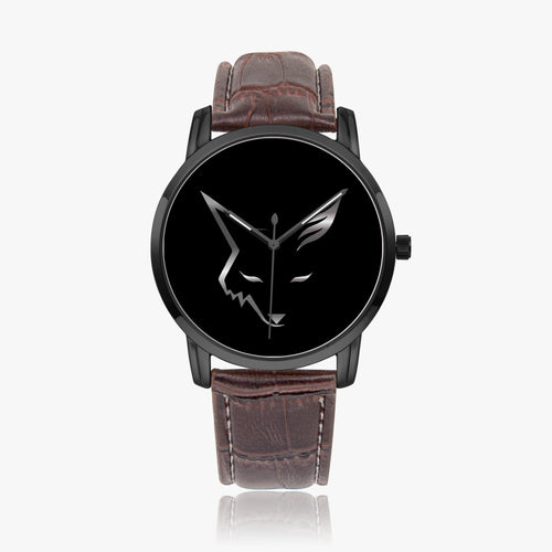 Silver Fox Luxury Classic Leather Quartz Watch - Brown