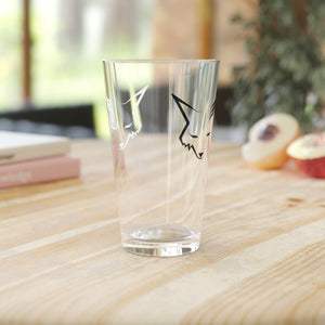 Silver Fox Luxury Pint Glass, 16oz