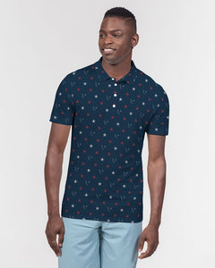 Silver Fox Luxury "Red, White & Foxy" Slim Fit Polo
