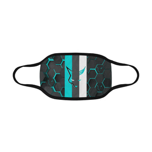 Silver Fox Blue Cyber Striped Face Mask (Set of 3)