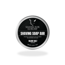 Load image into Gallery viewer, Silver Fox Luxury Black Salt Shaving Soap Bar