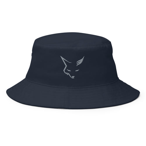 Navy Silver Fox Luxury Bucket Hat