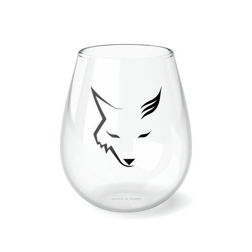 Silver Fox Luxury Stemless Wine Glass, 11.75oz