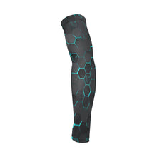 Load image into Gallery viewer, Silver Fox Luxury Arm Sleeves in Blue Cyber (Set of Two)
